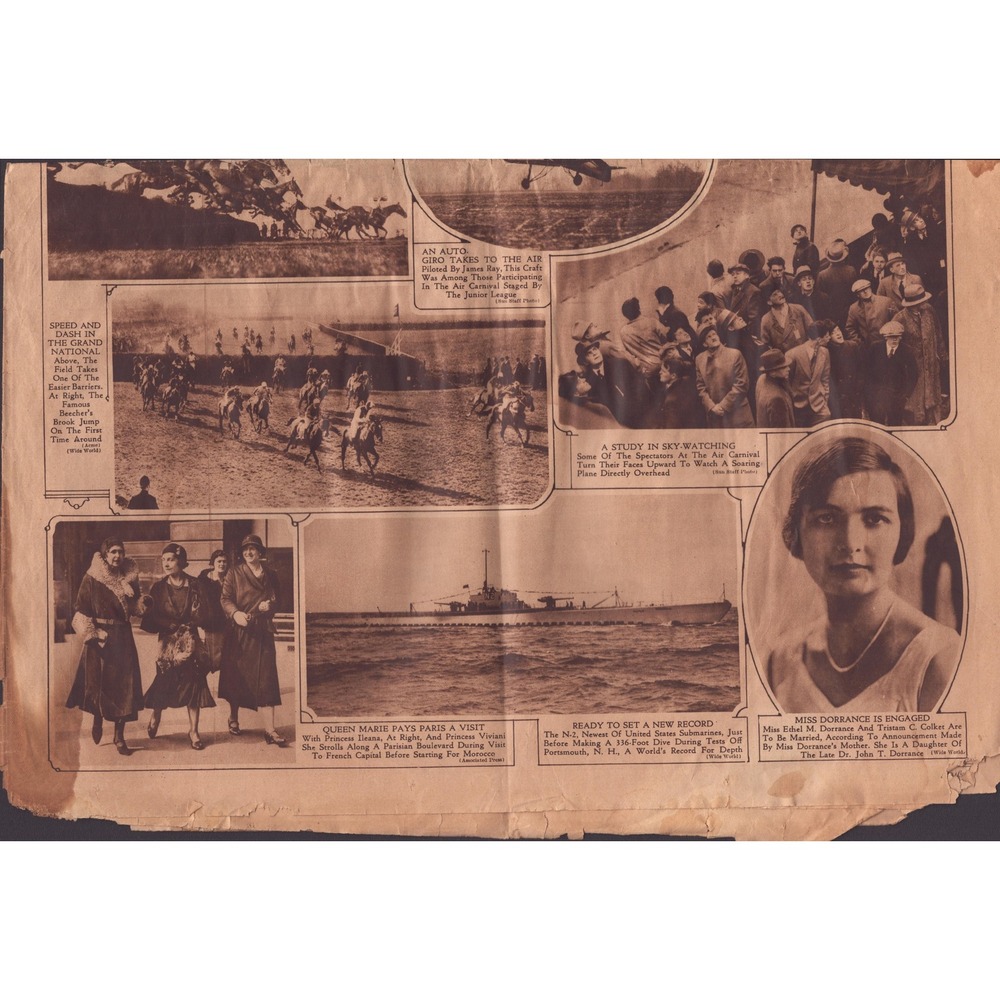 Vintage The Sunday Sun Baltimore April 12 1931 Photogravure Air Carnival Section - Picture 2 of 4